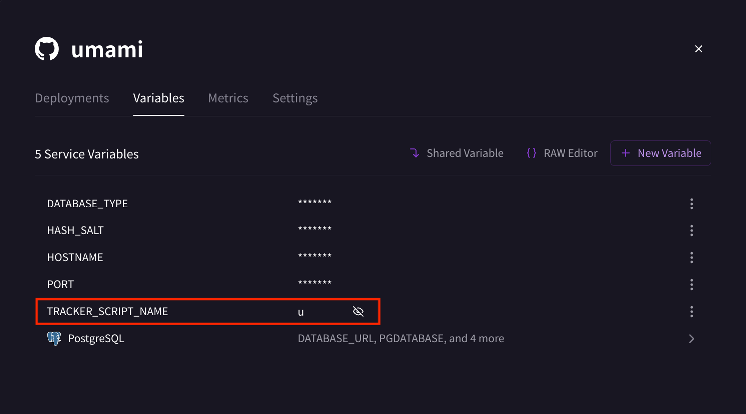 Hexo Next 解决 umami Running on Railway 部署失败 无法显示 绕过广告屏蔽 Your project has no deploys
