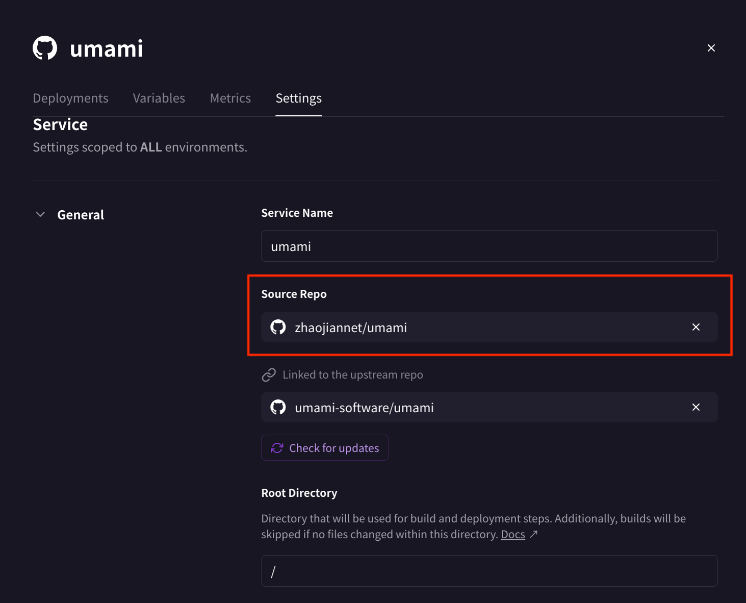 Hexo Next 解决 umami Running on Railway 部署失败 无法显示 绕过广告屏蔽 Your project has no deploys